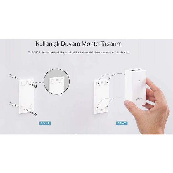 TP-LINK TL-POE2412G PoE Adaptör – Gigabit Hız, 24V Güç, Kolay Kurulum - 3