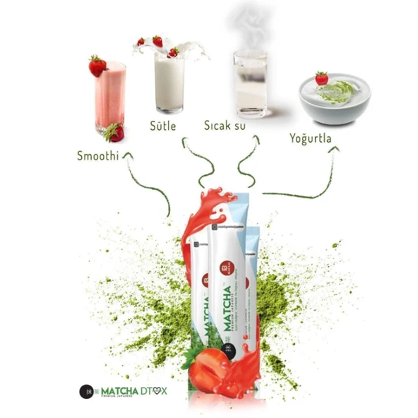 BİLGE İLAÇ MATCHA PREMİUM JAPANESE ÇİLEK AROMALI MATCHA ÇAYI - 3