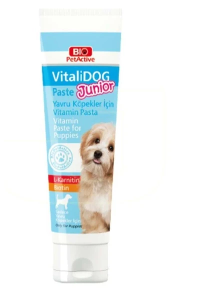 BİO PET ACTİVE VİTALİDOG JUNİOR L-KARNİTİN VE BİOTİN YAVRU KÖPEK MACUNU 100ML