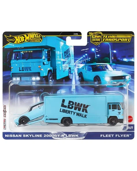 Hot Wheels Car Culture Team Transport Nissan Skyline 2000Gt R Lbwk Fleet Flyer HRV45