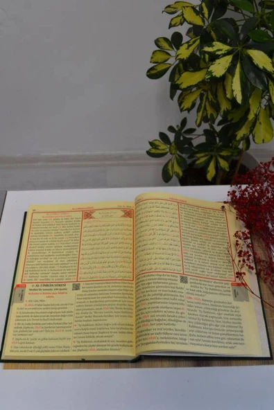 Bilgisayar Hatlı, Renkli, 3’lü Kuran-ı Kerim Cami Boy - Resim 5