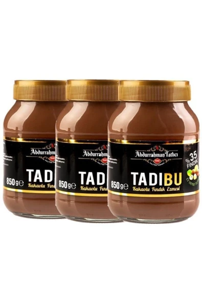 Abdurrahman Tatlıcı Tadıbu Kakaolu Fındık Ezmesi 850 Gr X 3 Adet