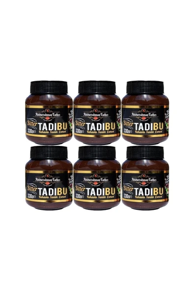 Abdurrahman Tatlıcı Tadıbu Bitter Kakaolu Fındık Ezmesi 330 Gr 6 Adet