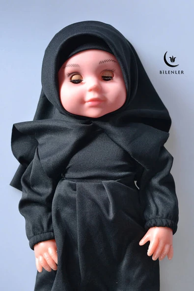 Tesettürlü Sesli Meryem Bebek Siyah Renk - Resim 5
