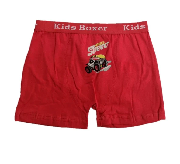 12 li Paket Sedef Yıldız Erkek Çocuk Likralı Boxer 1089