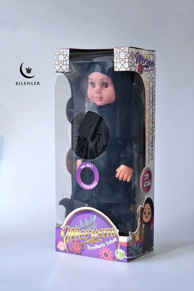Tesettürlü Sesli Meryem Bebek Siyah Renk - Resim 6