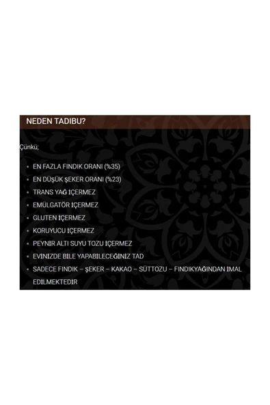 Abdurrahman Tatlıcı Kakaolu Fındık Ezmesi Tadıbu 330 gr 6 Adet - Resim 5