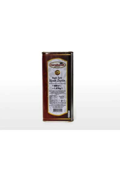 Karabacak Zeytin Karabacak Mega Yağlı Sele Zeytin 1 Kg Teneke Kutu - 2