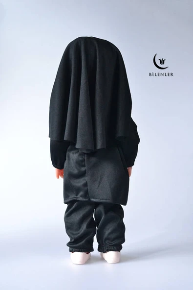 Tesettürlü Sesli Meryem Bebek Siyah Renk - Resim 2