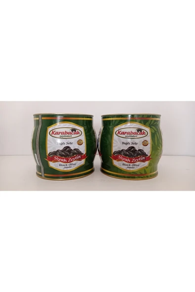 Karabacak Zeytin Karabacak Siyah Zeytin Jumbo Boy 2 Kğ Teneke JUMBO XS (2 adet)