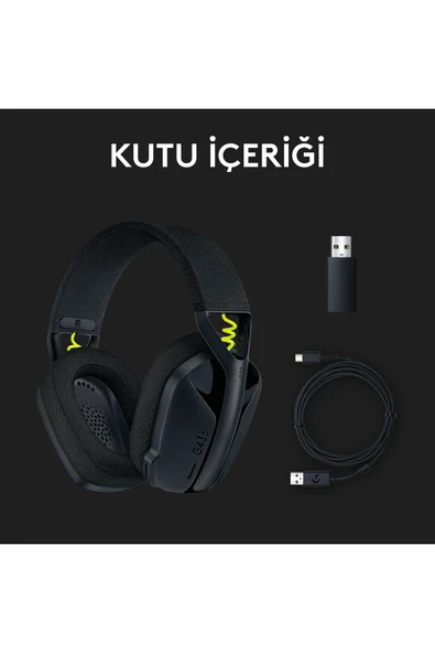 Logitech G G435 Lightspeed Kablosuz Oyuncu Kulaklığı - Siyah - 10
