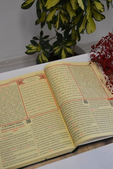 Bilgisayar Hatlı, Renkli, 3’lü Kuran-ı Kerim Orta Boy - Resim 5