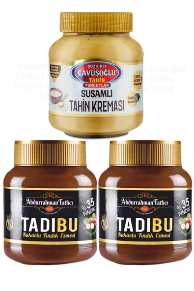 Abdurrahman Tatlıcı Abdurrahman Tatlıcı Tadıbu 330 gr x 2 Adet + Çavuşoğlu Susamlı Tahin Kreması 330 gr
