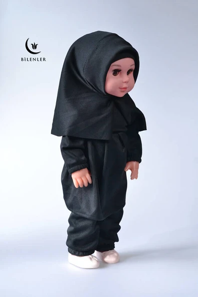 Tesettürlü Sesli Meryem Bebek Siyah Renk - Resim 4