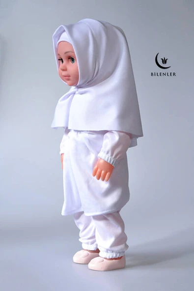Tesettürlü Sesli Meryem Bebek Beyaz Renk - Resim 3
