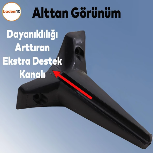Aspen Lüks Mobilya Kanepe Koltuk Tv Ünitesi Konsol Ayağı Ayakları 20 Cm Siyah Ayak 4 Adet - 5