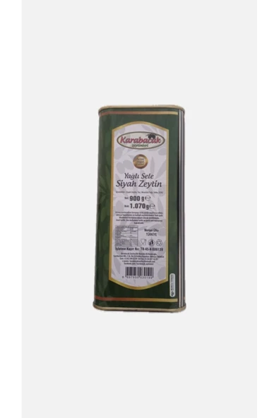 Karabacak Zeytin JUMBO XS BOY YAĞLI SELE SİYAH ZEYTİN 1 KG TENEKE KUTU - 2