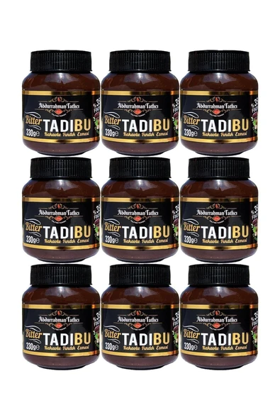 Abdurrahman Tatlıcı Tadıbu Bitter Kakaolu Fındık Ezmesi 330 gr X 9 Adet