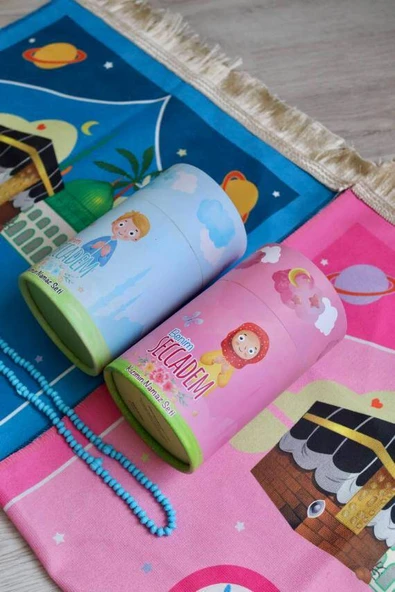 Kızımın Seccade Seti Kumbaralı Pembe - Resim 5