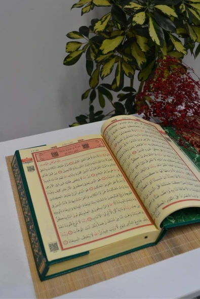 Bilgisayar Hatlı Mühürlü Kuran-ı Kerim Cami Boy Yeşil - Resim 4