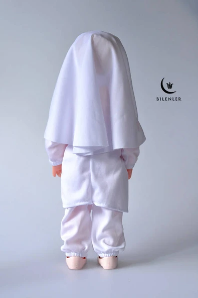 Tesettürlü Sesli Meryem Bebek Beyaz Renk - Resim 2