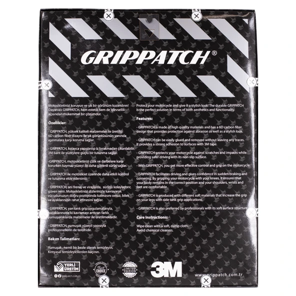 Honda CBR500 Black 2025 ile Uyumlu Kaydırmaz 6D Karbon 20 Parça Tank Pad Seti GC25 - Resim 6