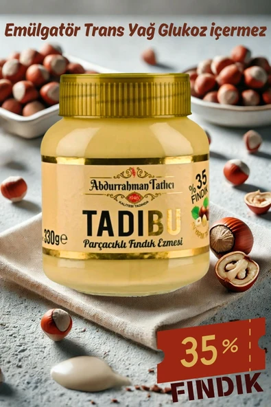 Abdurrahman Tatlıcı Abdurrahman Tatlıcı Tadıbu Parçacıklı Fındık Ezmesi 330 gr x 4 Adet - 3