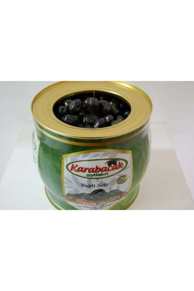 Karabacak Zeytin Karabacak Siyah Zeytin Jumbo Boy 2 Kğ Teneke - 4