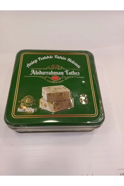 Abdurrahman Tatlıcı Antep Fıstıklı Teneke Kutu 300g.