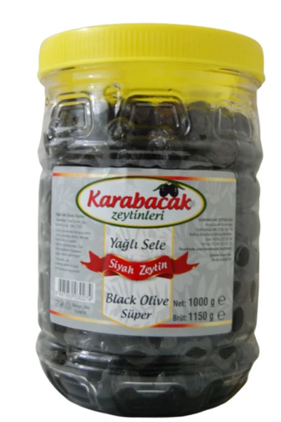 Karabacak Zeytin Karabacak Siyah Zeytin Süper Boy 1 Kğ Pet Kavanoz - 2