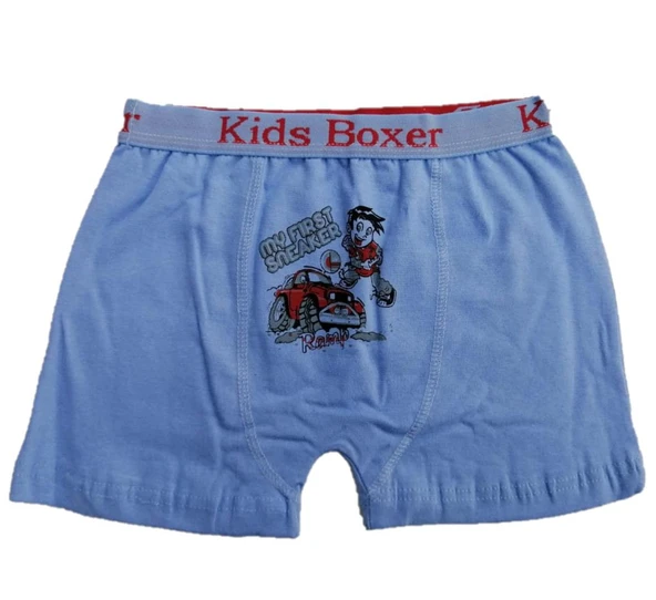 12 li Paket Sedef Yıldız Erkek Çocuk Likralı Boxer 1089 - 4