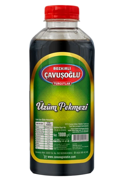 Bozkırlı Çavuşoğlu Çifte Kavrulmuş Kepekli Bozkır Tahini 930 gr Çavuşoğlu Üzüm Pekmezi 1000 gr - 3