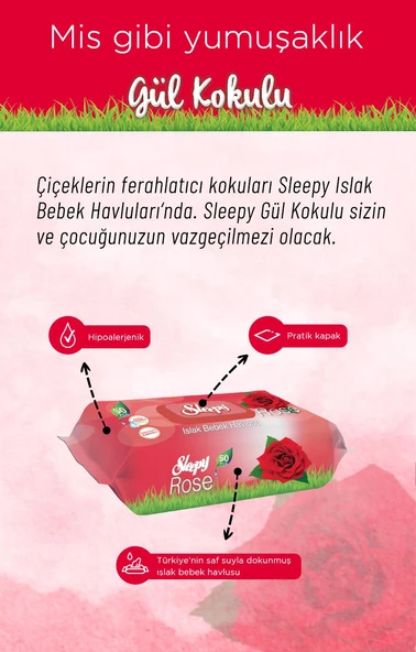 5 Al 4 Öde Gül Kokulu Bebek Islak Havlusu 90'lı ve Rosie - Resim 2