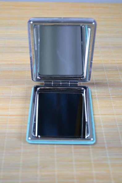 Cep Çanta Aynası, Makyaj Aynası Etnik Desenli Dikdörtgen 7x9 cm - Resim 4