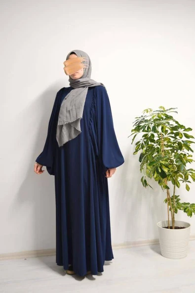 Medine İpeği Elbise Lacivert ürün görseli