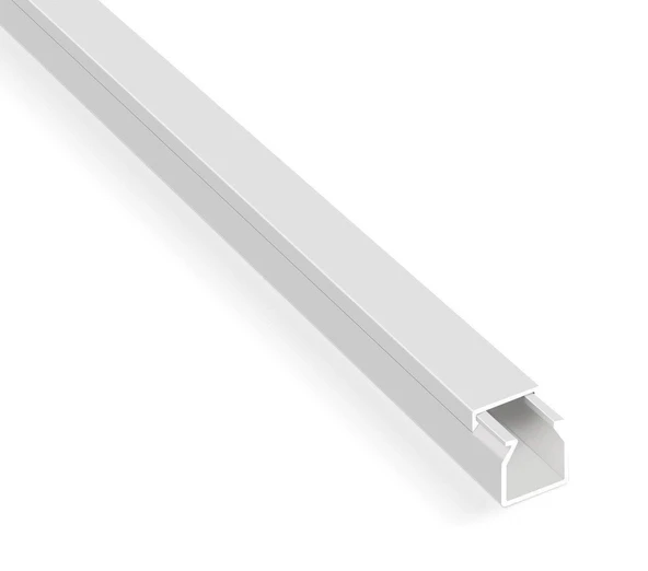 3'lü 1 Metre Kablo Kanalı Seti 16x16mm PVC Yapışkanlı Kolay Montajlı Kablo Düzenleyici - 3