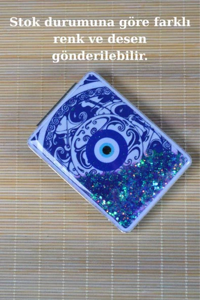 Cep Çanta Aynası, Makyaj Aynası Etnik Desenli Dikdörtgen 7x9 cm - Resim 5