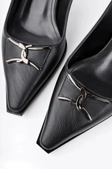 Pisagor Ps-31980 Kadın 4 Cm Arkası Açık Ayakkabı - Resim 7