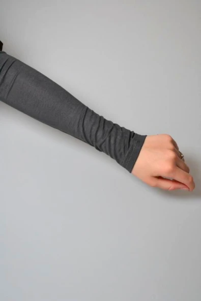 Pratik Tesettür Kolluk Penye Namaz Kolluğu Gri ürün görseli