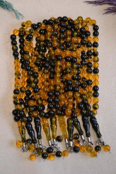 Akrilik 33lü Erkek Tesbihi Çok Renkli 10 Adet (İmameli - 23 cm, İmamesiz - 15 cm) - Resim 4