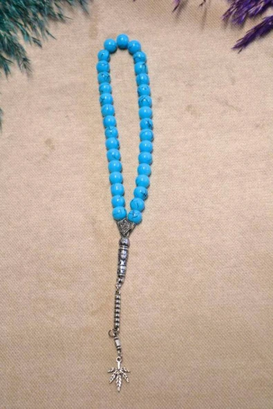 Taş 33lü Erkek Tesbihi Açık Mavi 10 Adet (İmameli - 23 cm, İmamesiz - 13 cm) ürün görseli