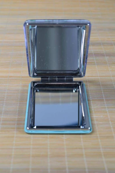 Cep Çanta Aynası, Makyaj Aynası Etnik Desenli Dikdörtgen 7x9 cm Model 2 - Resim 2