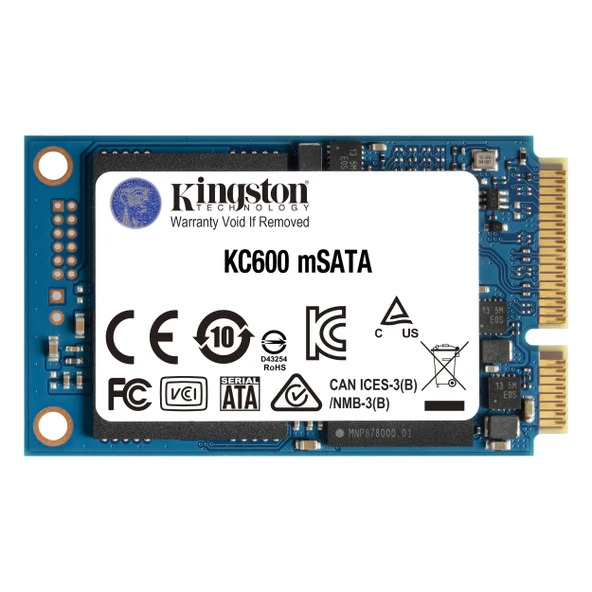 Kingston KC600 SKC600MS/256G 256GB (550/500MB/s) mSATA SSD ürün görseli 1