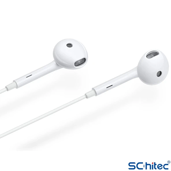 ScHitec E17 Powerfull Bass Earphone Type-C Girişli Kulak İçi Kulaklık Beyaz - 4