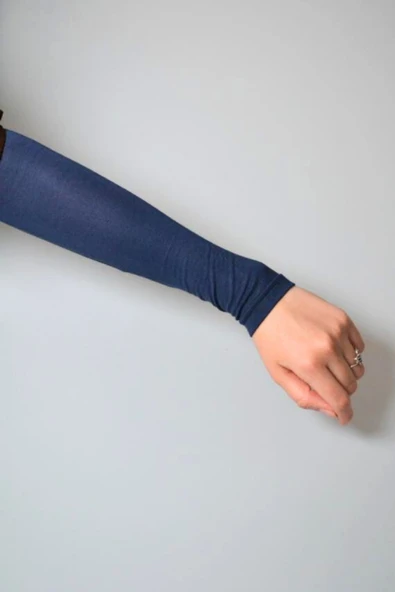 Pratik Tesettür Kolluk Penye Namaz Kolluğu Mavi ürün görseli