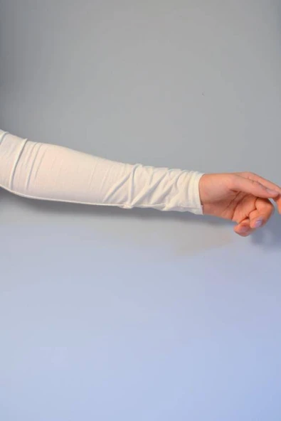 Pratik Tesettür Kolluk Penye Namaz Kolluğu Beyaz ürün görseli