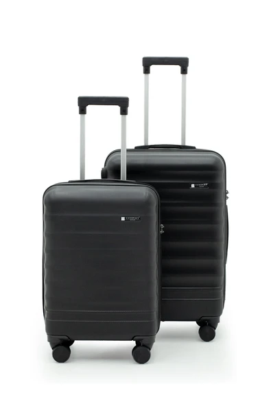 Babil Lüx 2'li Abs Valiz Seti Orta & Küçük - Siyah