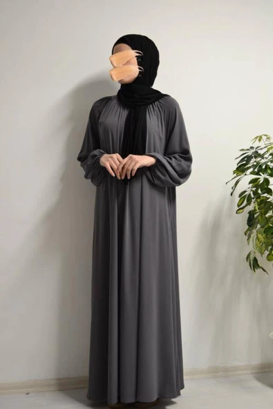 Medine İpeği Elbise Gri ürün görseli