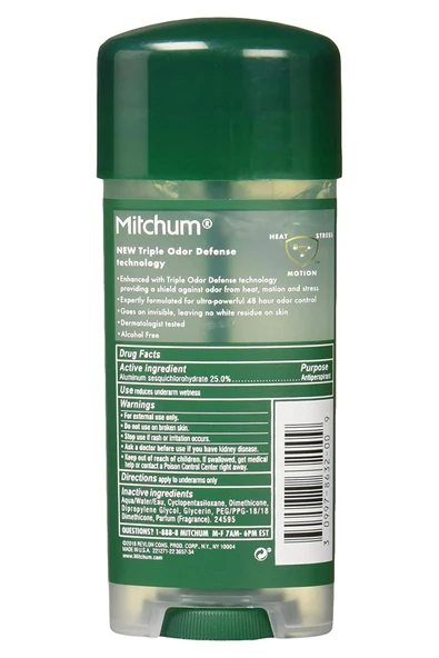 Mitchum Men Unscented Antiperspirant Stick Jel Deodorant 96GR - 2