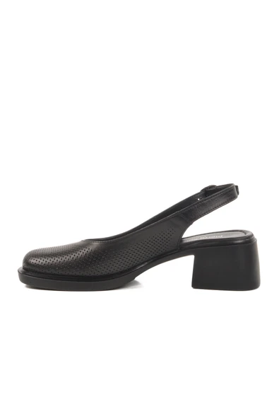 Pierre Cardin Siyah Hakiki Deri Kadın Topuklu Ayakkabı PC-54620 Z - 2